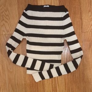 Striped Black and White Women's Sweater